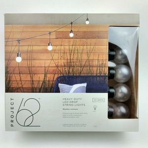 Heavy Duty LED Drop String Lights, 10 Lights